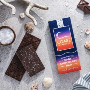 100mg 20pc Bar | Dark Chocolate Sea Salt | Coast Cannabis.Co