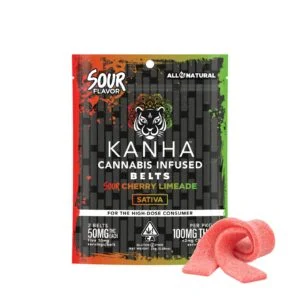 100mg 2pk Belts | Sour Cherry Limeade - Sativa | Kanha