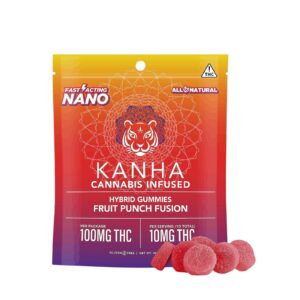 100mg Gummies | Hybrid Fruit Punch Nano Gummies | Kanha
