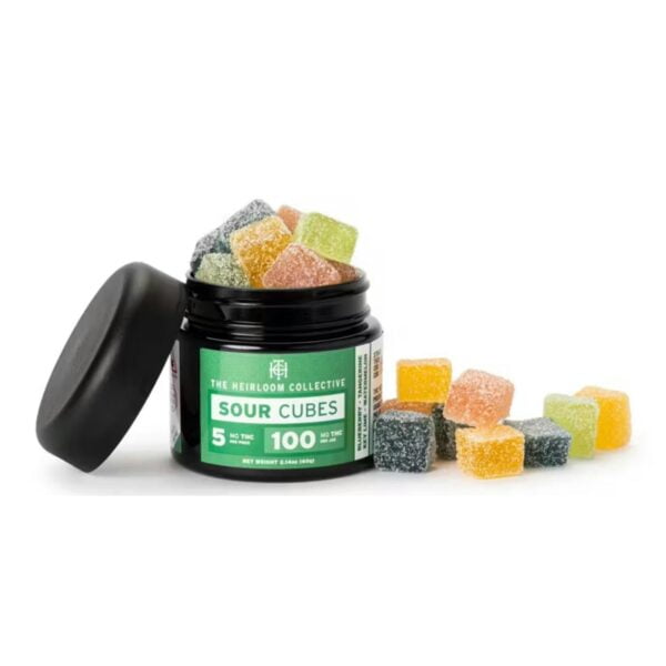 100mg Gummies | Sour Cubes | The Heirloom Collecitve