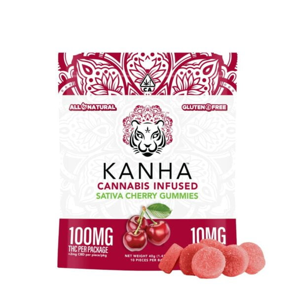 100mg 10pk Gummies | Sativa Cherry | Kanha