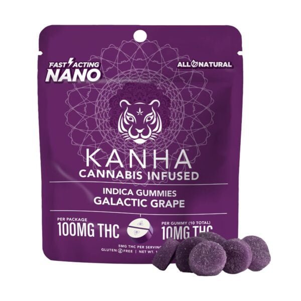 100mg 10pk Gummies | Indica Galactic Grape | Kanha