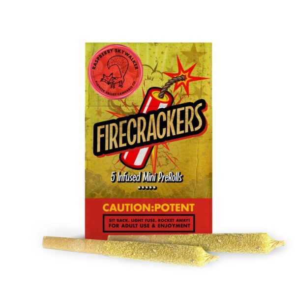 5pk .7g Infused Pre-Rolls | Raspberry Skywalker OG | Firecrackers