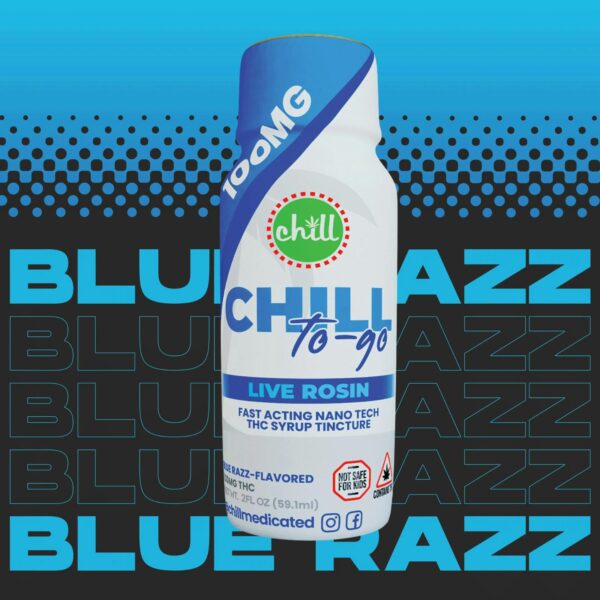 100mg Live Rosin Syrup | Blue Razz | Chill Medicated