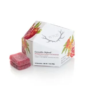 100mg 10pk Gummies | 1:1 Pomegranate | Wyld