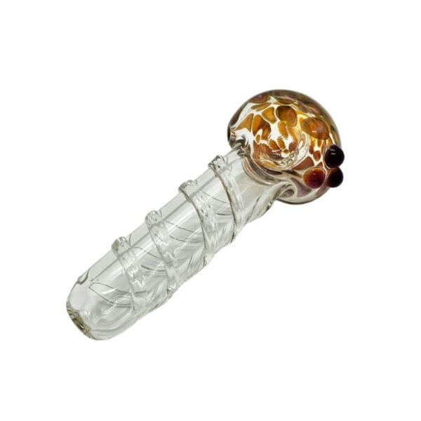 Pipe | Decorated Cap Corkscrew Pipe Brickyard Glass | Witch DR.