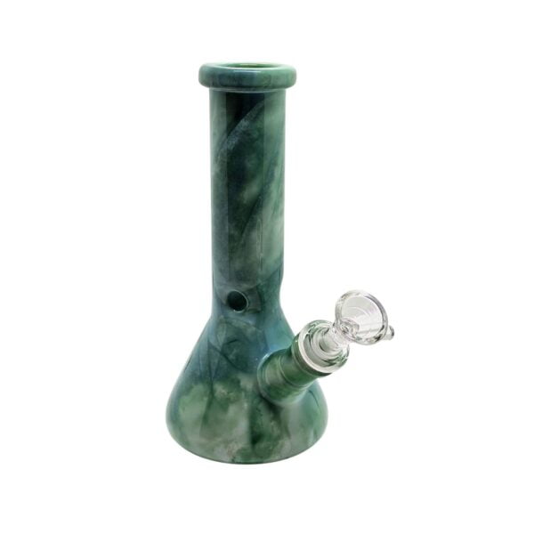 Bong | 7.75" Marbled Beaker Glass Water Pipe | AFG