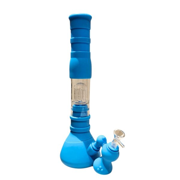 Bong | 3 Stage Silicone Water Pipe w/ Ash Catcher 14" | AFG