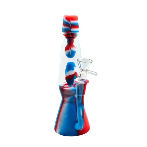 Bong | Lava Lamp Silicone/Glass Water Pipe- 8" | AFG