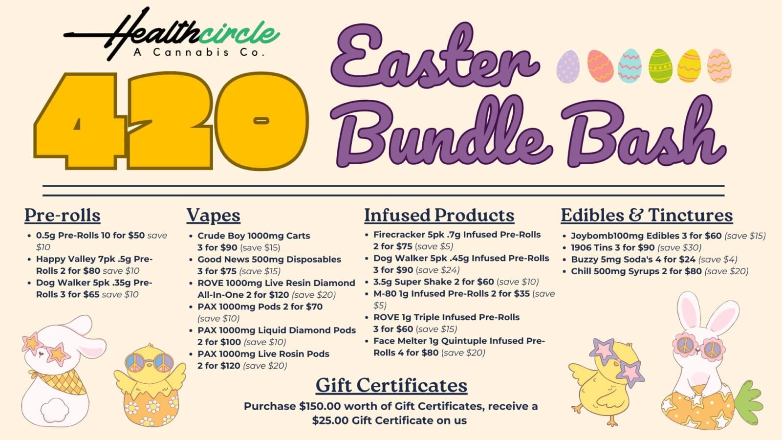 | Health Circle 420 easter bundle deal graphic